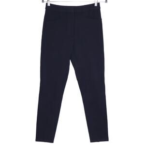 PEARL by Lela Rose High Rise Ponte Skinny Pants Black Stretch Casual Women's 4